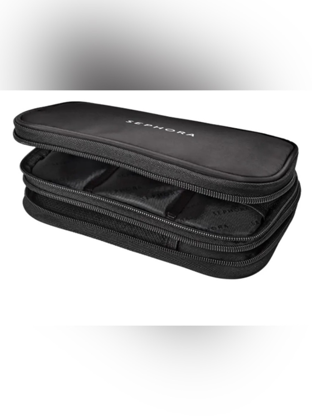 NEW Sephora Black Zippered Makeup Brush Organizer